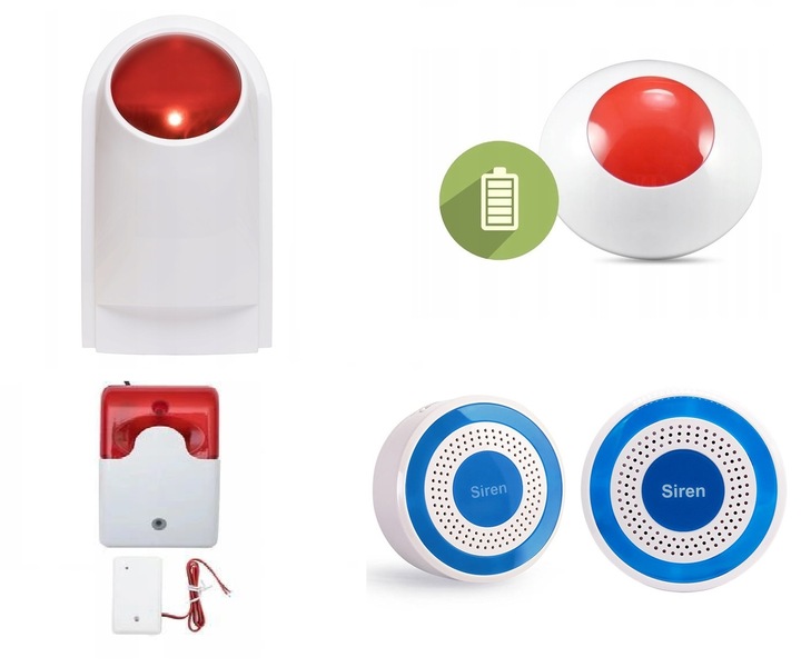 BEZPRZEWODOWY ALARM LCD GSM APP SYRENY POLSKI