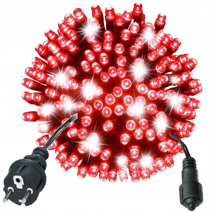Lampki Choinkowe LED 1000 Czerwone Flash 72m IP44 Zewnętrzne Wewnętrzne