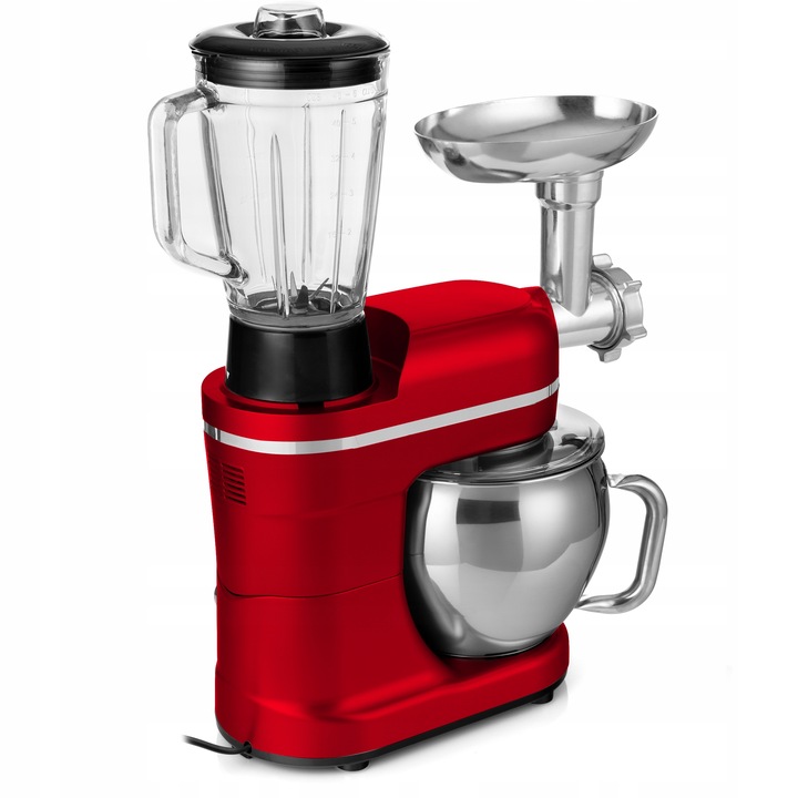 ROBOT KUCHENNY PLANETARNY MIKSER Z MISĄ BLENDER SZKLANY MASZYNKA DO MIĘSA
