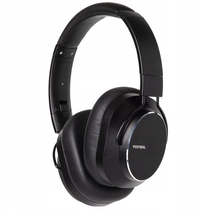 Tonsil Słuchawki Bezprzewodowe R65BT Bluetooth Nauszne ANC CZARNE +Mikrofon