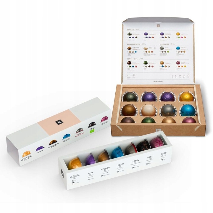 NESPRESSO EKSPRES DO KAWY NA KAPSUŁKI VERTUO POP + ZESTAW KAW 8004399035805