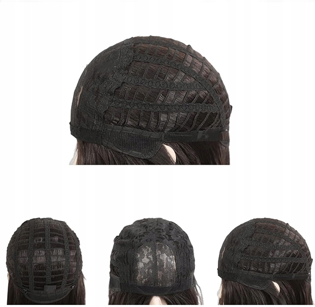 PERUKA DŁUGIE WŁOSY CZARNE KRUCZE FALE BRUNETKA SYNTETYCZNE damskie 70 cm