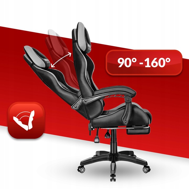 FOTEL GAMINGOWY DLA GRACZA BIUROWY HELL'S