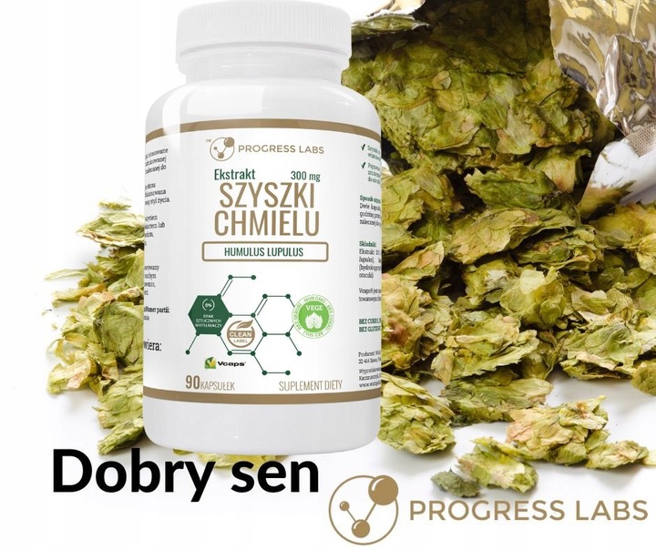 Chmiel 300mg Relaks Dobry Sen Uspokojenie VEGE 90k