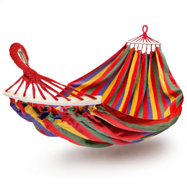 HAMAK OGRODOWY 2-OSOBOWY XXL Z POPRZECZKĄ MOCNY DUŻY HUŚTAWKA + TORBA