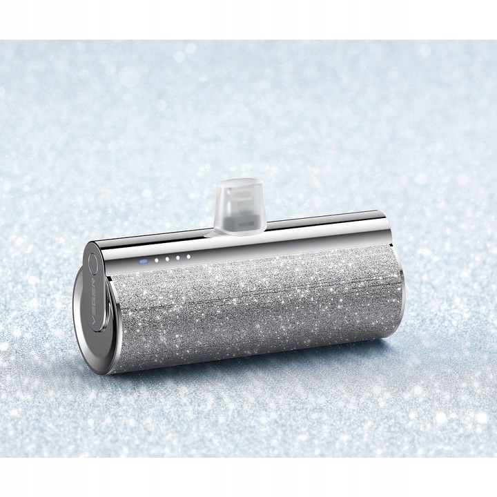 Powerbank VEGER PlugOn 5000mAh na podróż 12W wbudowane złącze USB C lekki