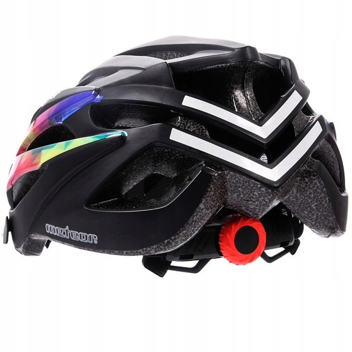 KASK ROWEROWY REGULOWANY METEOR SHIMMER M 55-58 siatka otwory wentylacyjne