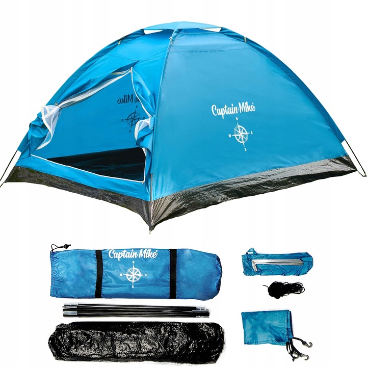 Namiot kempingowy 2 osobowy 200x140x100 cm UPF50+ Captain Mike