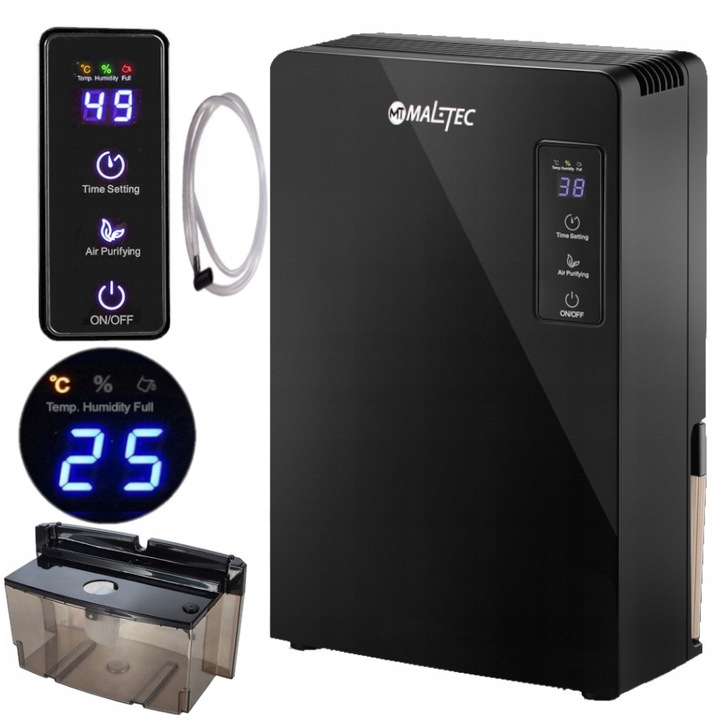 Osuszacz Powietrza Mocny 90W Pochłaniacz Wilgoci Cichy Wydajny Zbiornik 2,2