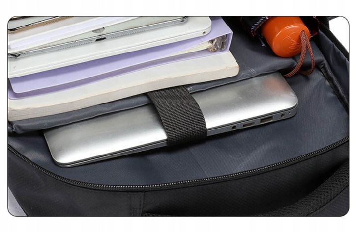 Plecak szkolny wielokomorowy czarny