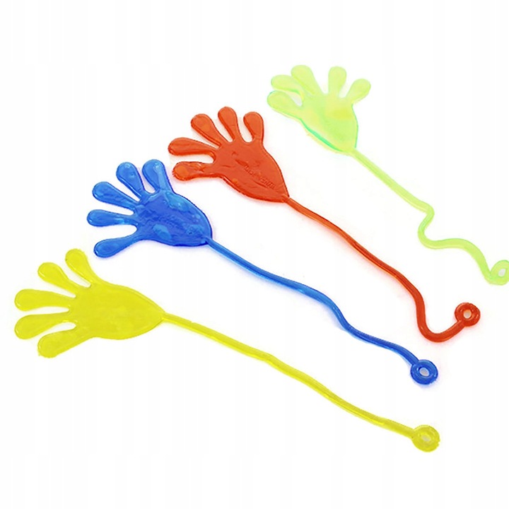 20x PACŁAPKA ŻELOWA ŁAPKA RĄCZKA MEGA LEPKA KLEJĄCA STICKY TOY PRANK ŻART