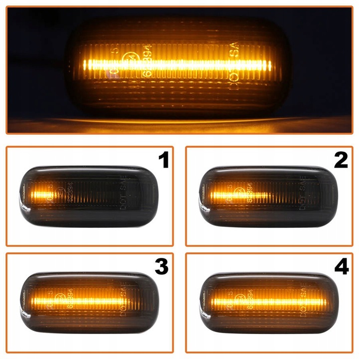 Kierunkowskaz Led Lewy i Prawy Dynamiczny 2 szt do Audi A3 8P A4 B6 B7