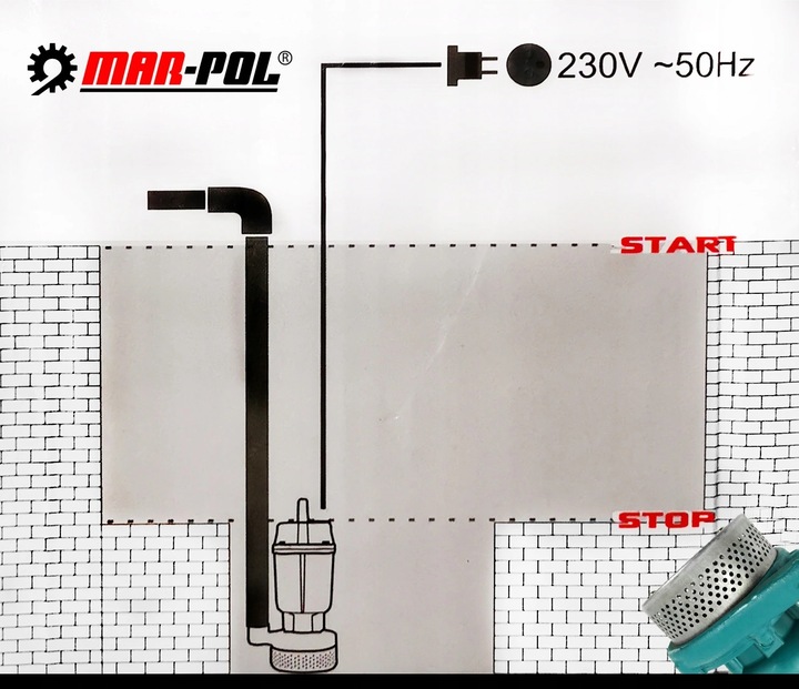 POMPA DO WODY BRUDNEJ CZYSTEJ ZANURZENIOWA SITKO SITO SZAMBA 2100W 1"