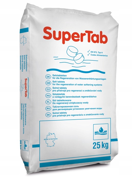 Sól w tabletkach, tabletki solne SUPERTAB 25 kg