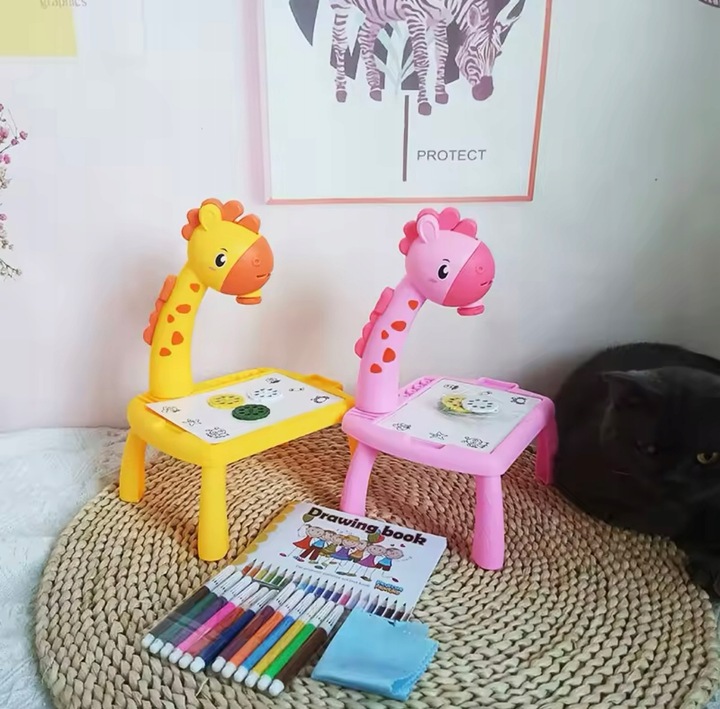 PROJEKTOR TABLICA RZUTNIK DO RYSOWANIA MAZAKI KREATYWNA ZABAWA ŻYRAFA