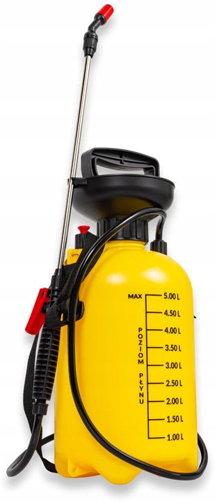 RĘCZNY OPRYSKIWACZ CIŚNIENIOWY SPRYSKIWACZ DUŻA POJEMNOŚĆ 5L REGULACJA DYSZ