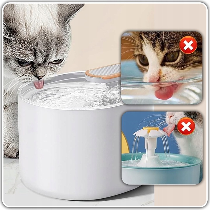 Poidełko Automatyczne Fontanna Wodna dla Kota Psa Filtr Czyszczący CICHA