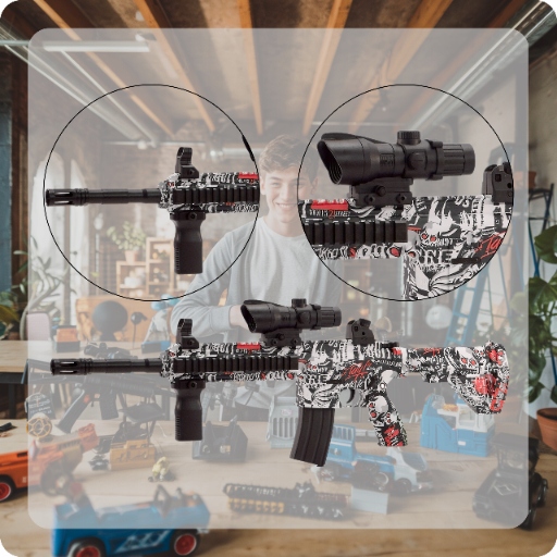 BEZPIECZNY WIELKI KARABIN NA KULKI ŻELOWE AUTOMAT MASZYNOWY PISTOLET BROŃ