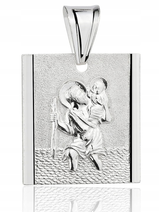 Wisiorek Srebrny Medalik Św. Krzysztof pr 925