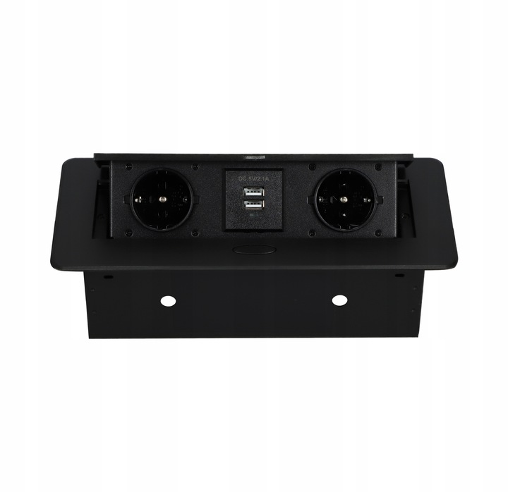 Gniazdo Nablatowe Chowane w Blat Kuchenny Potrójne Wpuszczane 2X 230V Biuro