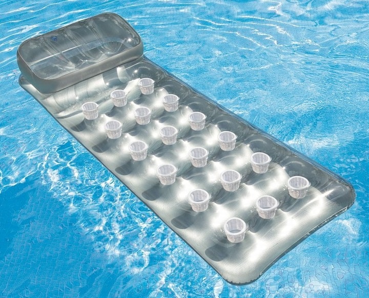 Materac do Pływania Dmuchany Plażowy z Zagłówkiem Intex 58894 MODEL 2025