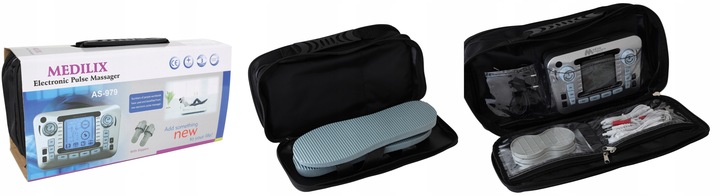 ELEKTROSTYMULATOR TENS EMS ELEKTRODY 3 RODZAJE+BAT