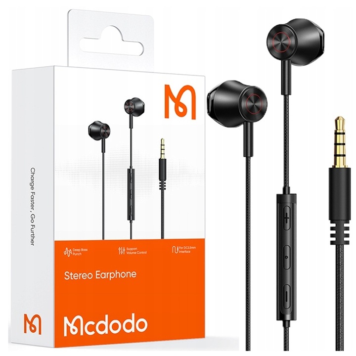 MCDODO SŁUCHAWKI Z MIKROFONEM DOUSZNE MINI JACK