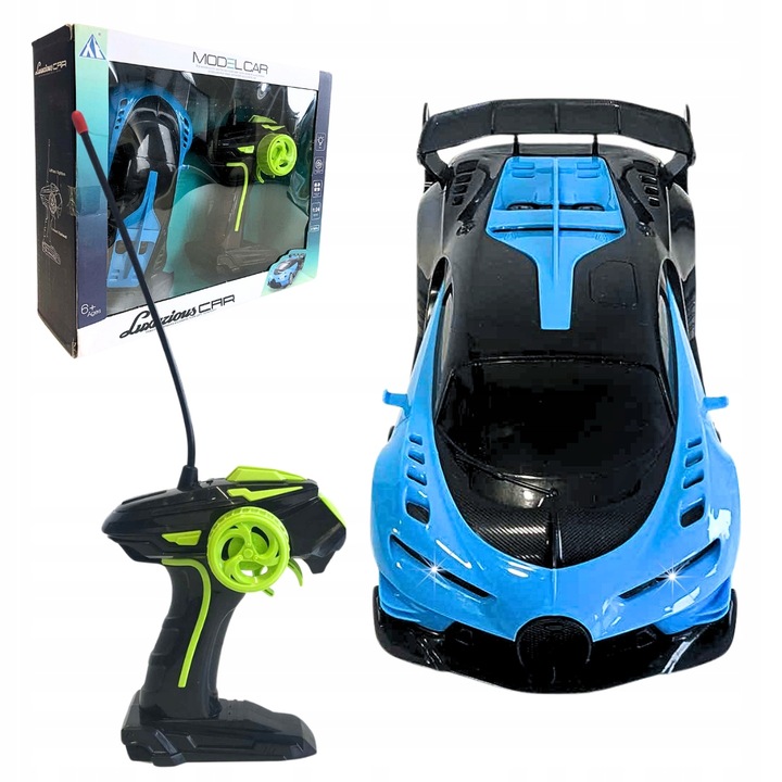 SAMOCHÓD ZDALNIE STEROWANY Super Auto RC Pilot BUGATTI 1:24 Światła LED N