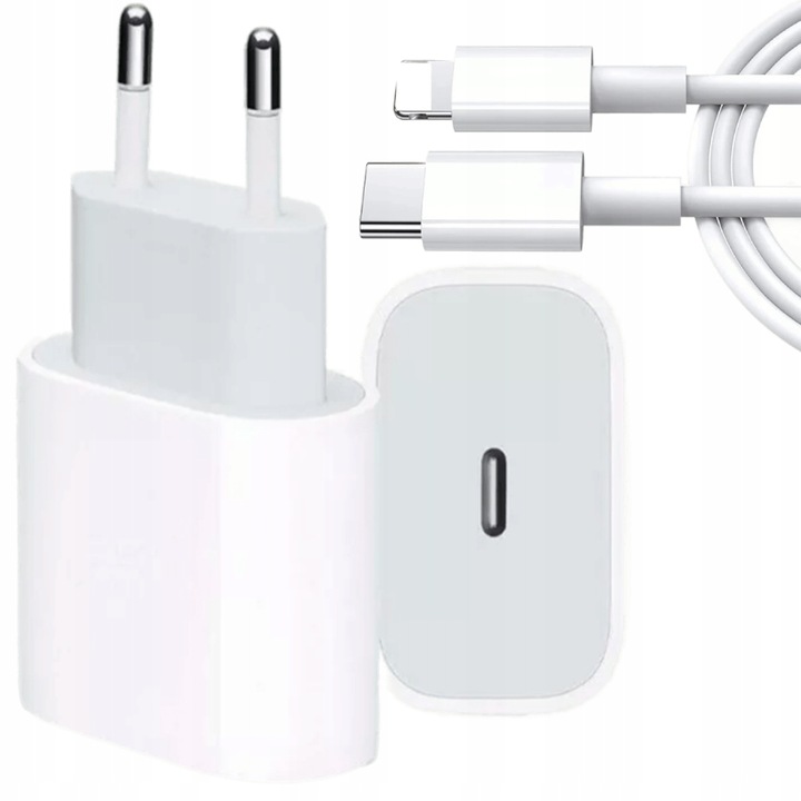 SZYBKA ŁADOWARKA USB C 20W + KABEL DO IPHONE 1M