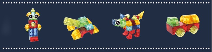 ŚWIECĄCE KLOCKI MAGNETYCZNE KONSTRUKCYJNE 3D134 elementów