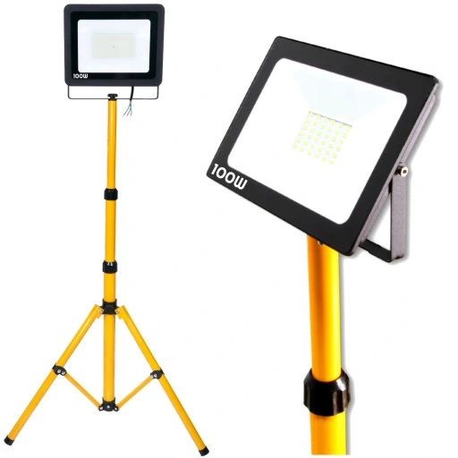 Naświetlacz halogen LED 100W + statyw budowlany