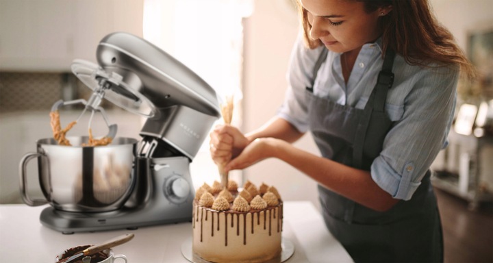 ROBOT PLANETARNY KUCHENNY MIKSER 6,2L DUŻY ZESTAW + WAGA + PRZEPISY MOZANO