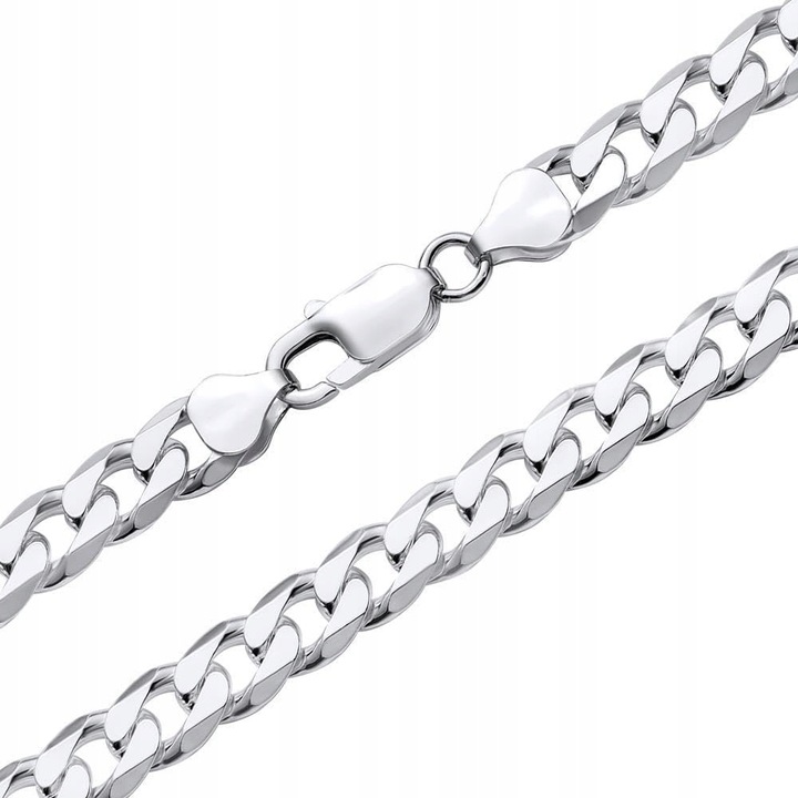 SREBRNA BRANSOLETKA PANCERKA DIAMENTOWANA MĘSKA 5mm SREBRO PRÓBA 925