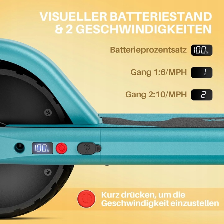 SmooSat E9 hulajnoga elektryczna dla dzieci, do 16 km/h od 8 lat niebieska