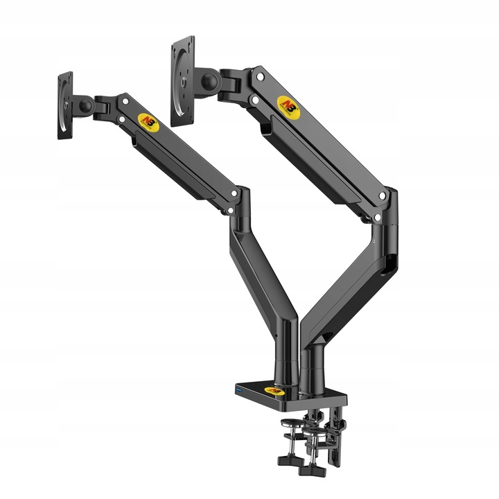 Regulowany Uchwyt Biurkowy na Dwa Monitory 22'-32'
