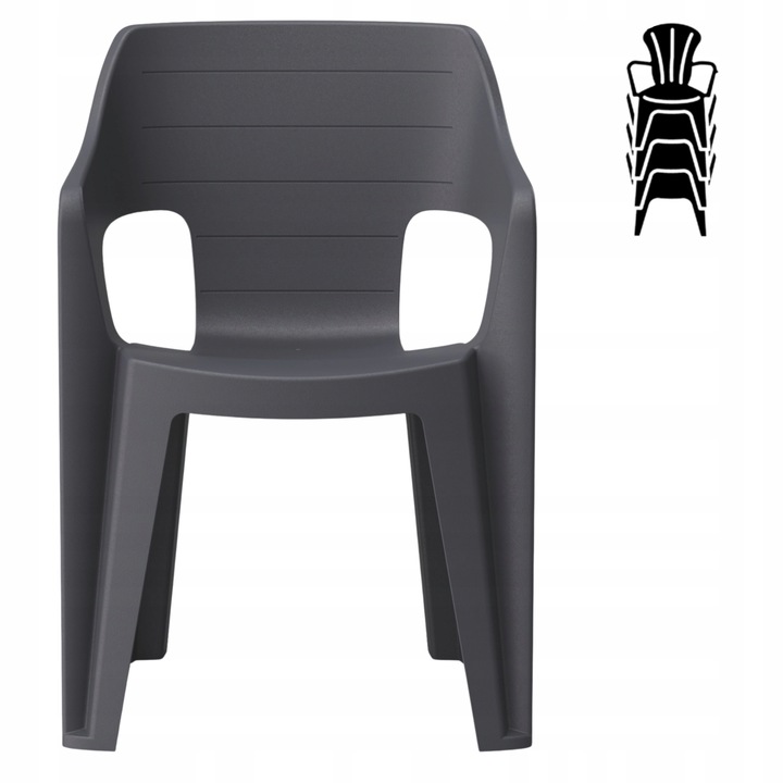 Allibert Krzesło ogrodowe Bilbao lowback chair graphite
