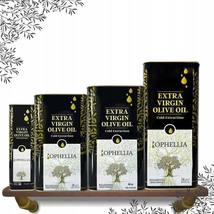 Oliwa z Oliwek Extra Virgin 3L Grecka Ophellia Premium Ekstrakcja na Zimno