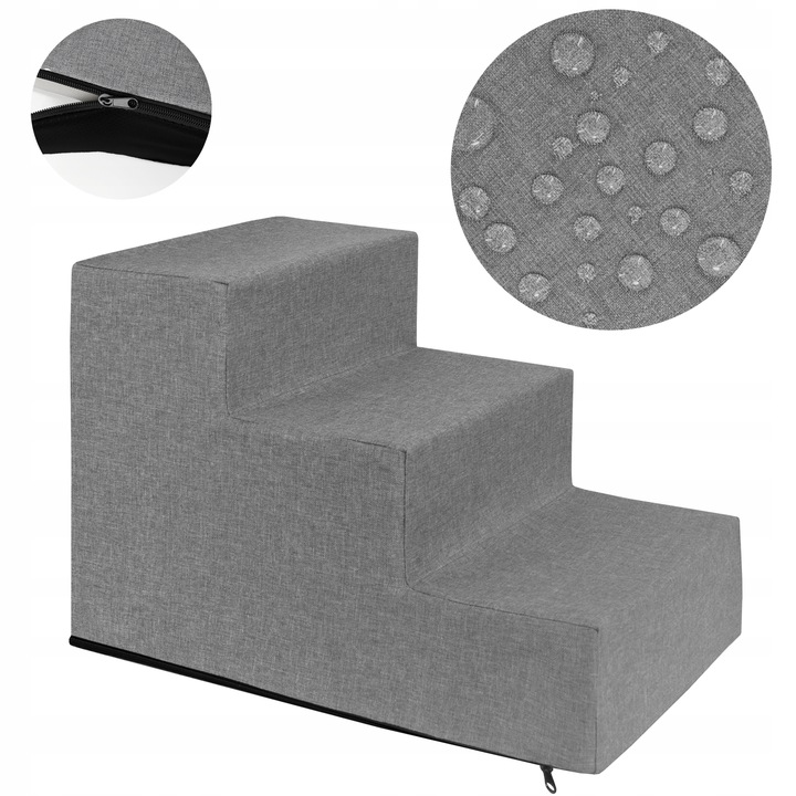 SCHODKI SCHODY DLA PSA RAMPA PODEST STABILNE 30 cm 3 STOPNIE