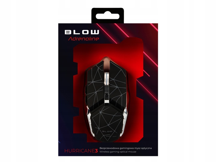 MYSZKA GAMINGOWA DLA GRACZY BEZPRZEWODOWA MYSZ OPTYCZNA LED RGB + PODKŁADKA