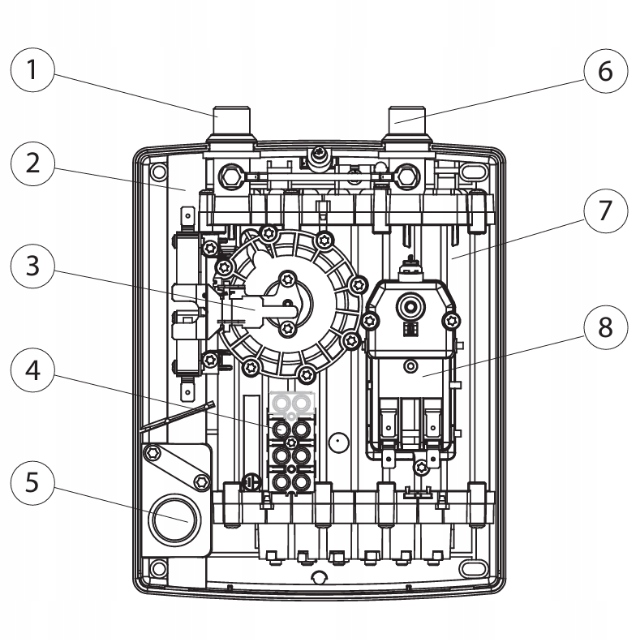 UNIWERSALNY PRZEPŁYWOWY PODGRZEWACZ WODY 6,2 KW KOSPEL EPO2 AMICUS GÓRA/DÓŁ