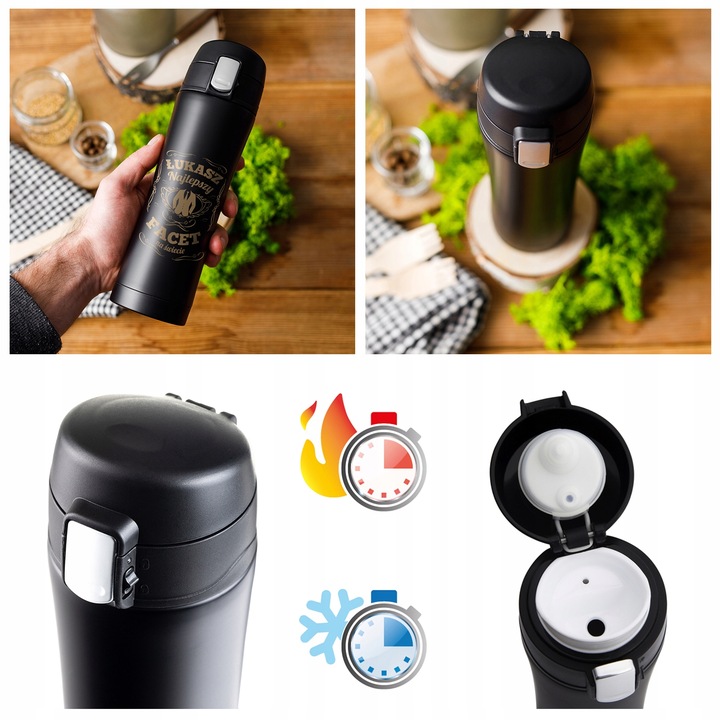 KUBEK TERMICZNY Z GRAWEREM PREZENT NA URODZINY PREZENT NA WALENTYNKI