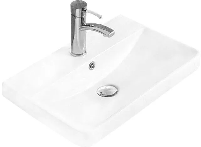 MEXEN DAGNA UMYWALKA WPUSZCZANA W BLAT 50x35 BIAŁA