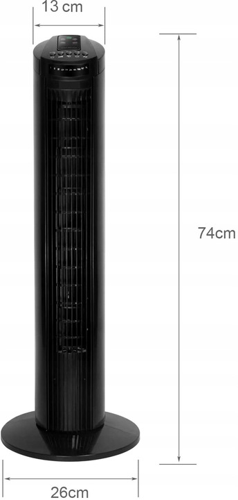 Stojacy wentylator kolumnowy podlogowy wiatrak wiatrak podlogowy z pilotem