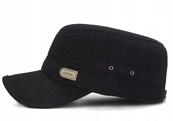 CIEPŁA CZAPKA ZIMOWA Z DASZKIEM NAUSZNIKAMI MĘSKA USZATKA OCIEPLANA PILOTKA