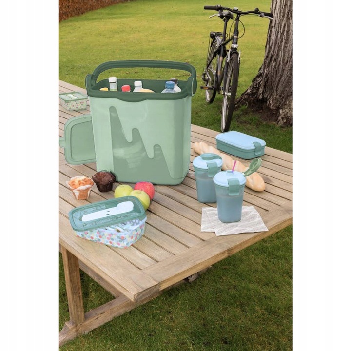 Lodówka Turystyczna Przenośna 33L Curver na Wkłady Zielona Pojemna Duża