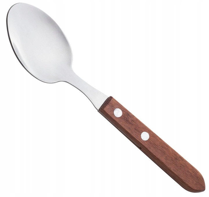 6x łyżka stołowa z drewnianą rączką SZTUĆCE do grilla na piknik