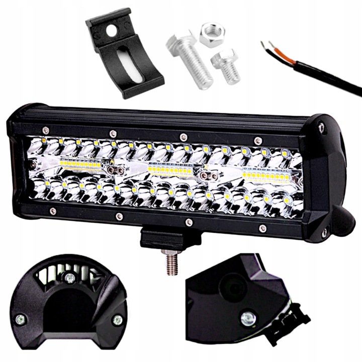 LAMPA ROBOCZA LED BAR 27cm 180W 12 24V CREE DALEKOSIĘŻNA DO CIĄGNIKA