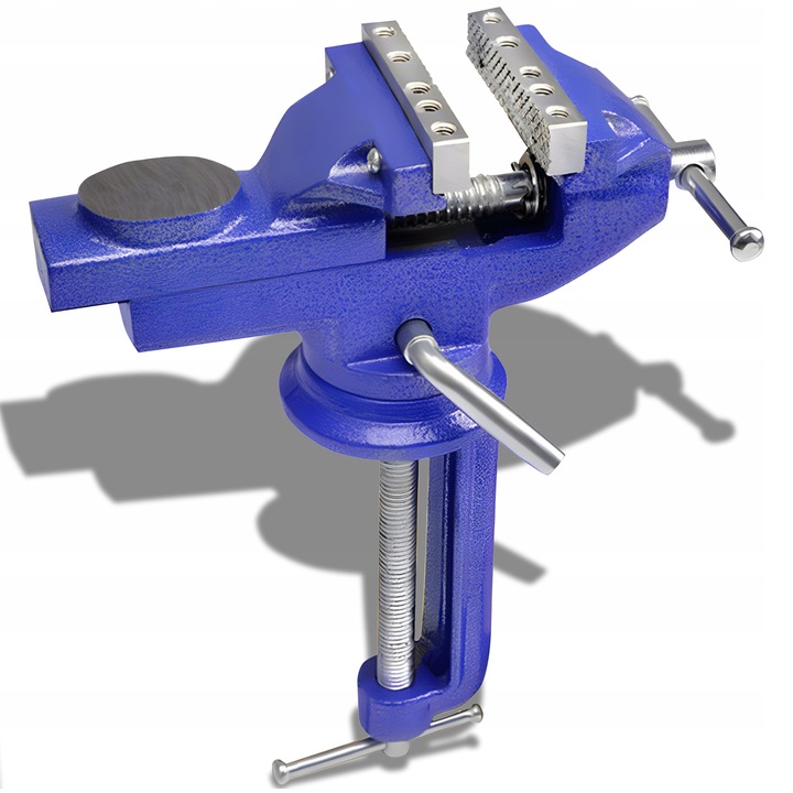 IMADŁO OBROTOWE 360 ŚLUSARSKIE ŻELIWNE SOLIDNE STOŁOWE MAŁE Z KOWADŁEM