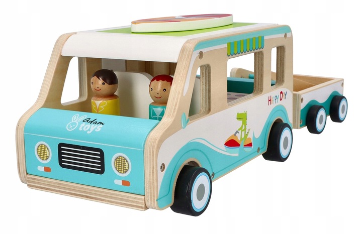 ADAMTOYS KAMPER DLA DZIECI POJAZD PODRÓŻNY AUTKO ZABAWKOWY POJAZD SURF VAN