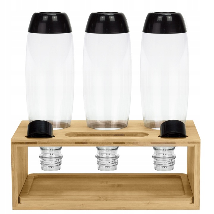 OCIEKACZ SPINEL SODA STOJAK BAMBUSOWY NA TRZY BUTELKI DO SATURATORA STREAM
